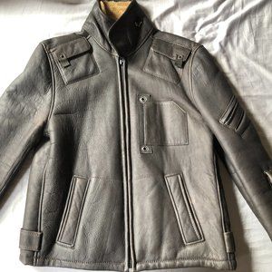 G-STAR RAW LEATHER JACKET MENS